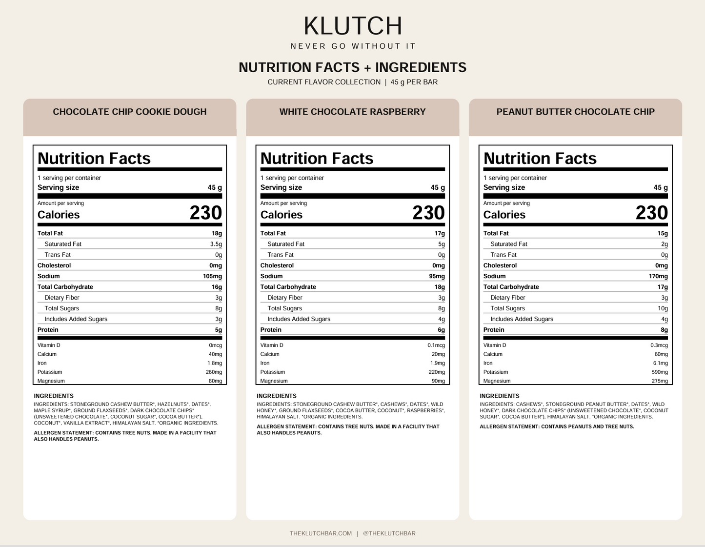 Klutch Bar - Variety 8 Pack